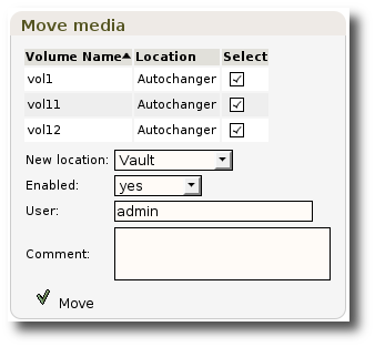 Moving a Volume